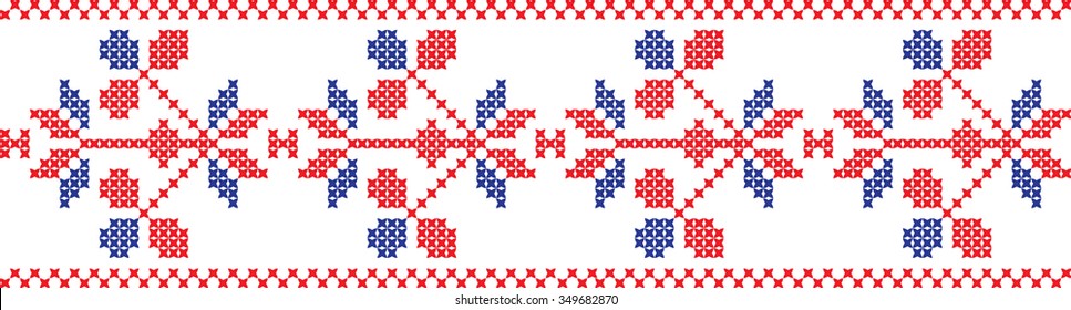 Embroidered pattern on transparent background