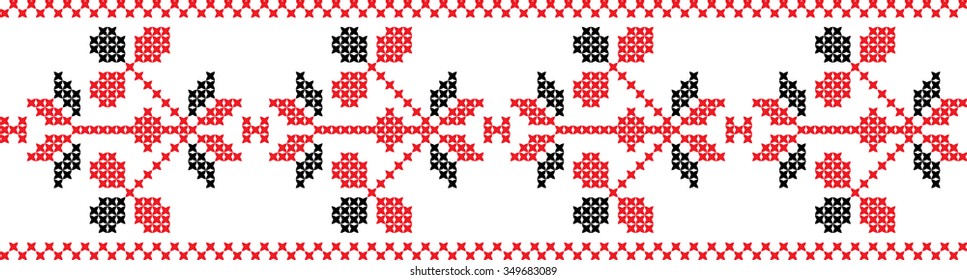 Embroidered pattern on transparent background