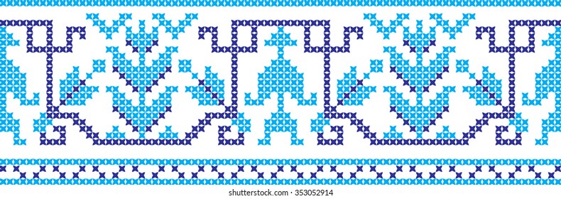 Embroidered pattern on transparent background