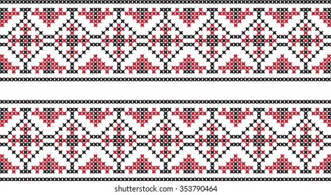 Embroidered pattern on transparent background