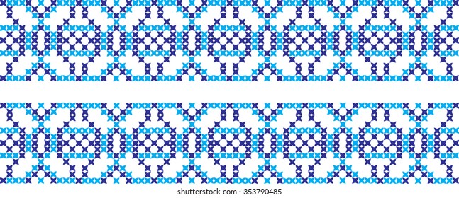 Embroidered pattern on transparent background