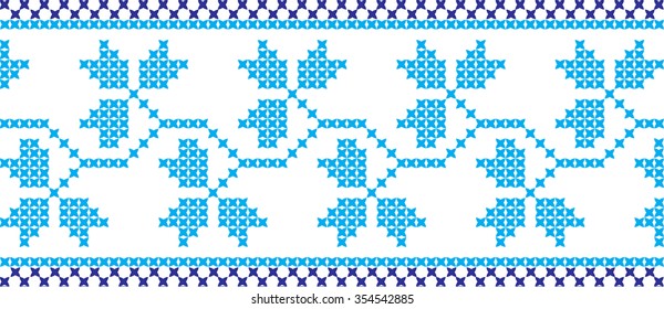 Embroidered pattern on transparent background