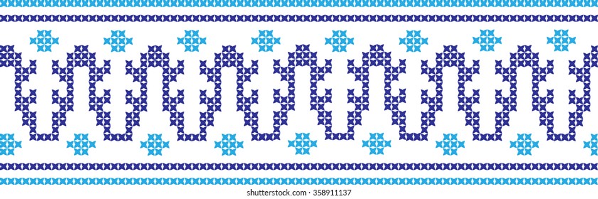 Embroidered pattern on transparent background