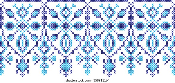 Embroidered pattern on transparent background
