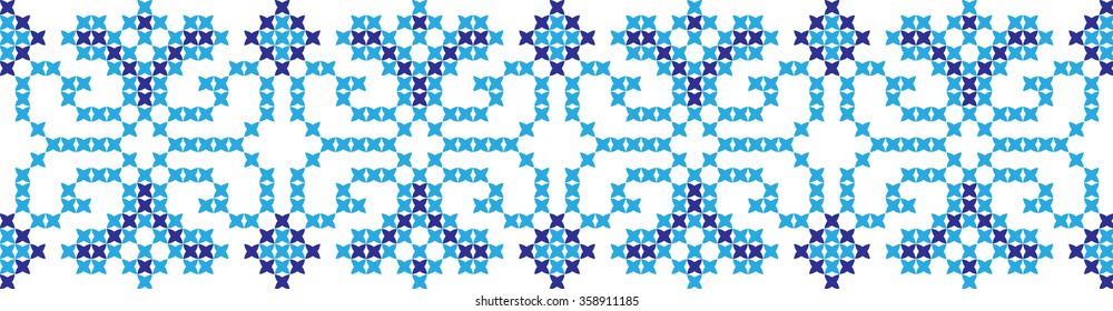 Embroidered pattern on transparent background