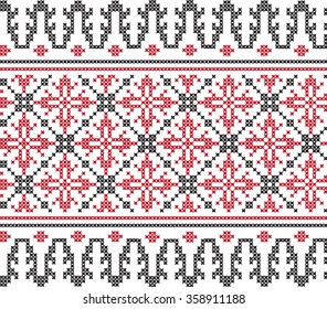 Embroidered pattern on transparent background