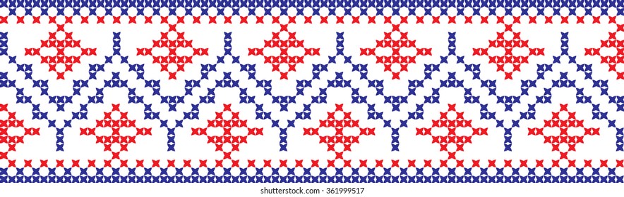 Embroidered pattern on transparent background