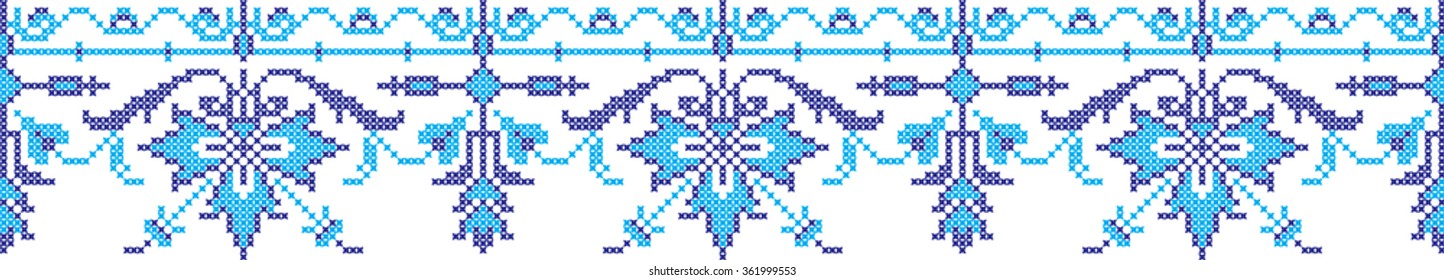 Embroidered pattern on transparent background