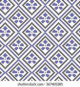 Embroidered pattern on transparent background