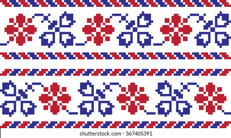 Embroidered pattern on transparent background