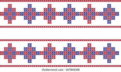 Embroidered pattern on transparent background