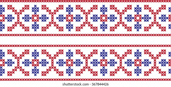 Embroidered pattern on transparent background