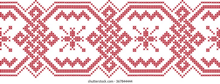 Embroidered pattern on transparent background