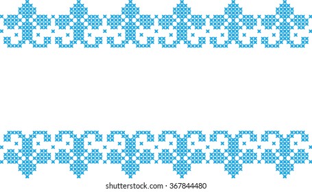 Embroidered pattern on transparent background