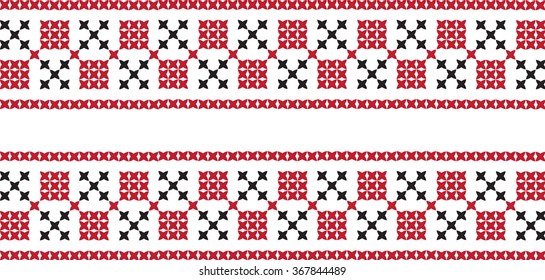 Embroidered pattern on transparent background