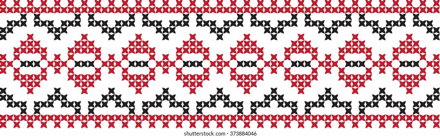 Embroidered pattern on transparent background