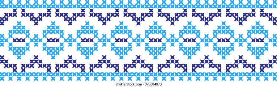 Embroidered pattern on transparent background
