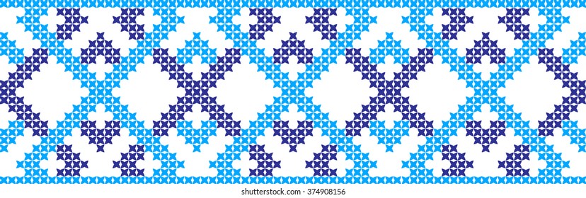 Embroidered pattern on transparent background