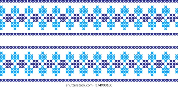 Embroidered pattern on transparent background