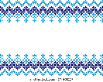 Embroidered pattern on transparent background