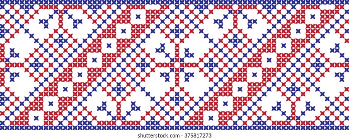 Embroidered pattern on transparent background