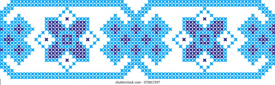 Embroidered pattern on transparent background