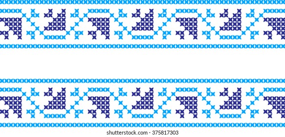 Embroidered pattern on transparent background