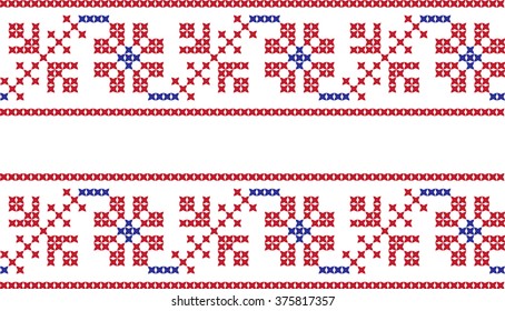 Embroidered pattern on transparent background