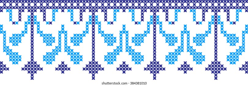 Embroidered pattern on transparent background