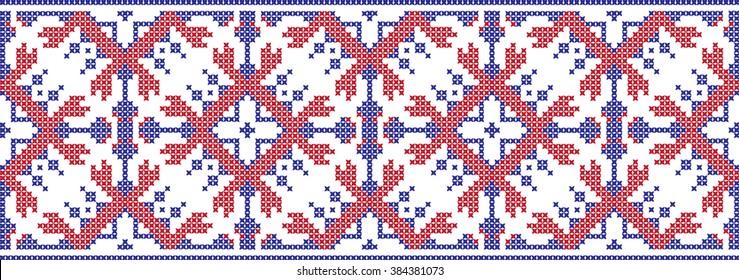 Embroidered pattern on transparent background