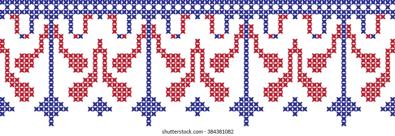 Embroidered pattern on transparent background