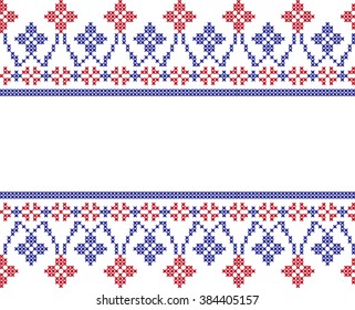 Embroidered pattern on transparent background