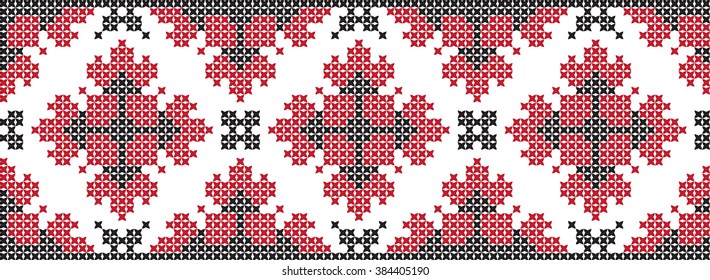 Embroidered pattern on transparent background