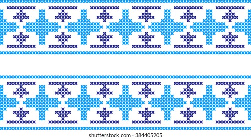 Embroidered pattern on transparent background