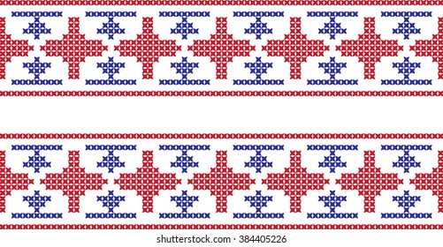 Embroidered pattern on transparent background