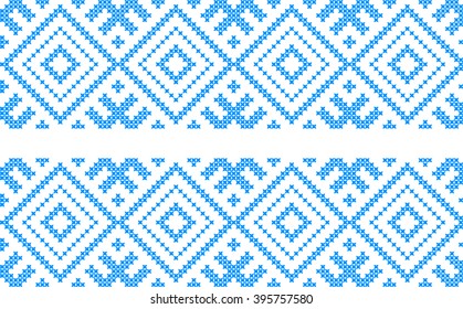 Embroidered pattern on transparent background