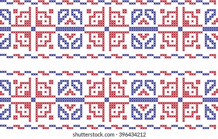 Embroidered pattern on transparent background