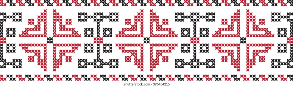 Embroidered pattern on transparent background