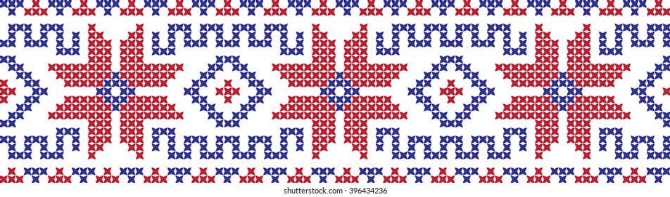 Embroidered pattern on transparent background