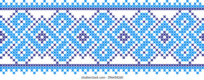 Embroidered pattern on transparent background