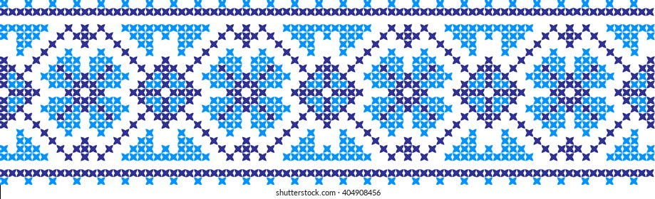 Embroidered pattern on transparent background