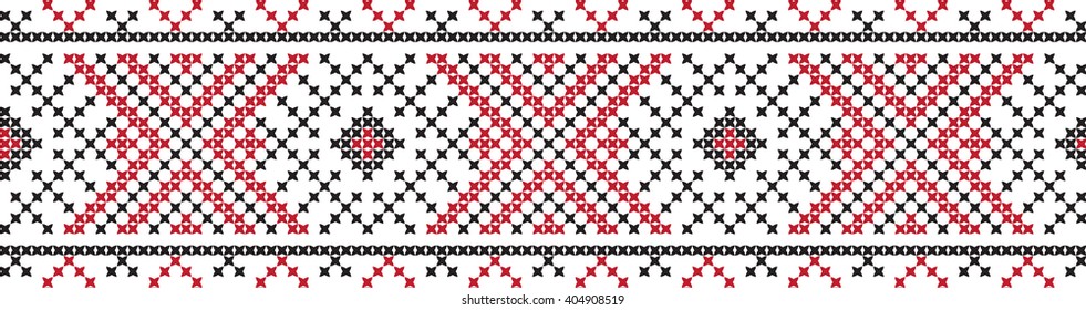 Embroidered pattern on transparent background