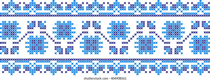 Embroidered pattern on transparent background