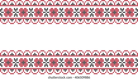 Embroidered pattern on transparent background