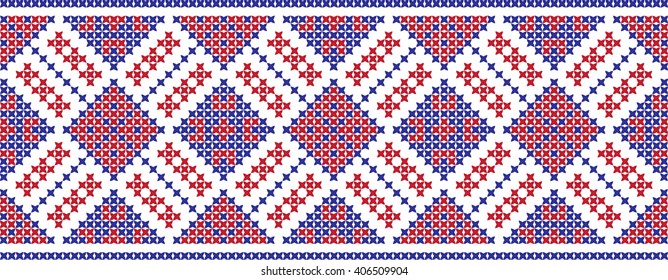 Embroidered pattern on transparent background