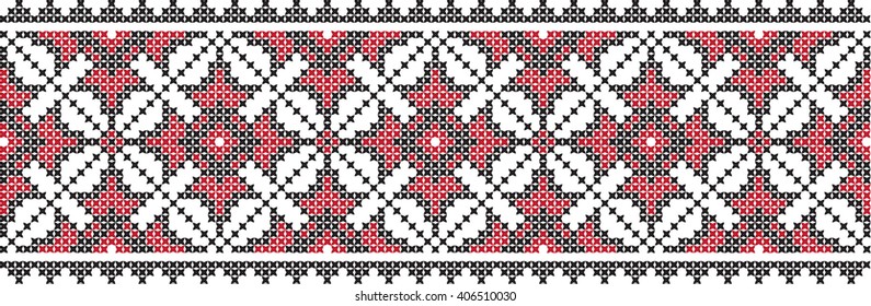Embroidered pattern on transparent background