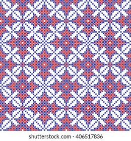 Embroidered pattern on transparent background