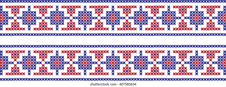 Embroidered pattern on transparent background