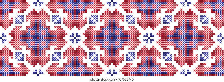 Embroidered pattern on transparent background
