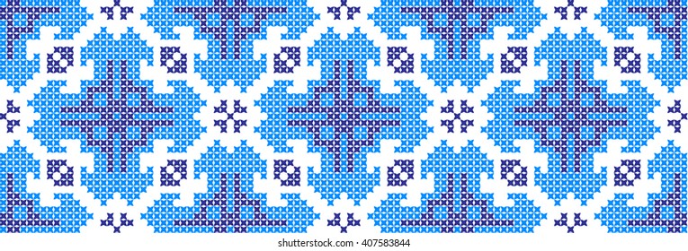 Embroidered pattern on transparent background